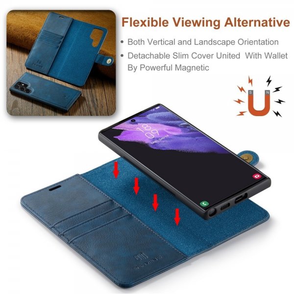 Dg.Ming Samsung Galaxy S26 Ultra Etui Avtagbart Deksel Blå
