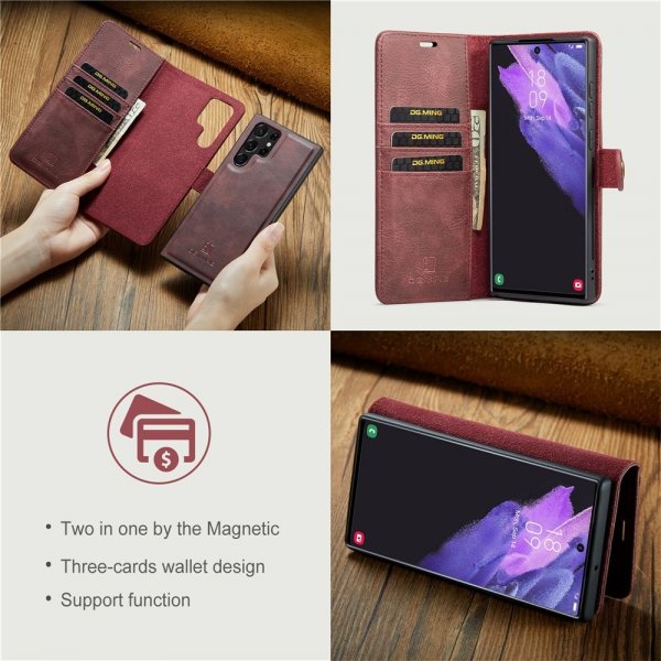 Dg.Ming Samsung Galaxy S26 Ultra Etui Avtagbart Deksel Rød