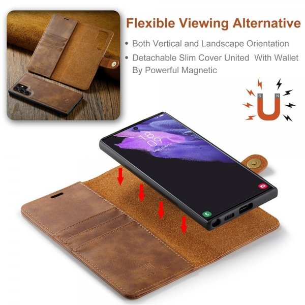 Dg.Ming Samsung Galaxy S26 Ultra Etui Avtagbart Deksel Brun