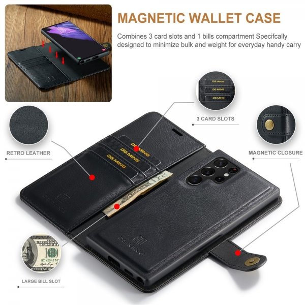Dg.Ming Samsung Galaxy S26 Ultra Etui Avtagbart Deksel Svart