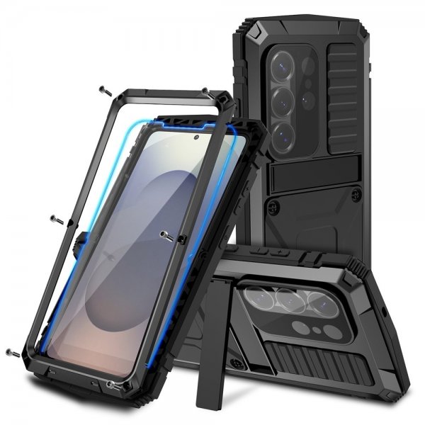 R-JUST Samsung Galaxy S26 Ultra Deksel Metall Støtsikker Svart