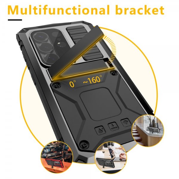 R-JUST Samsung Galaxy S26 Ultra Deksel Metall Støtsikker Svart