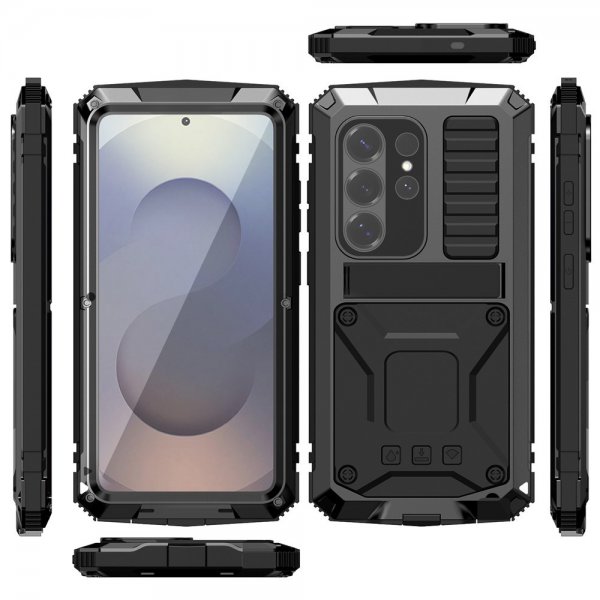 R-JUST Samsung Galaxy S26 Ultra Deksel Metall Støtsikker Svart