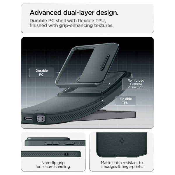 Spigen Samsung Galaxy S26 Ultra Deksel Optik Armor Abyss Green