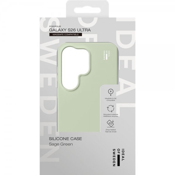 Ideal of Sweden Samsung Galaxy S26 Ultra Deksel Silicone Case MagSafe Sage Green