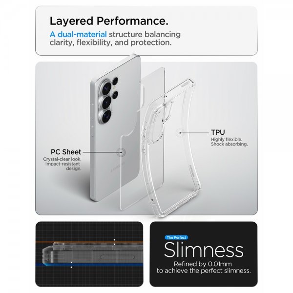 Spigen Samsung Galaxy S26 Ultra Deksel Ultra Hybrid Crystal Clear