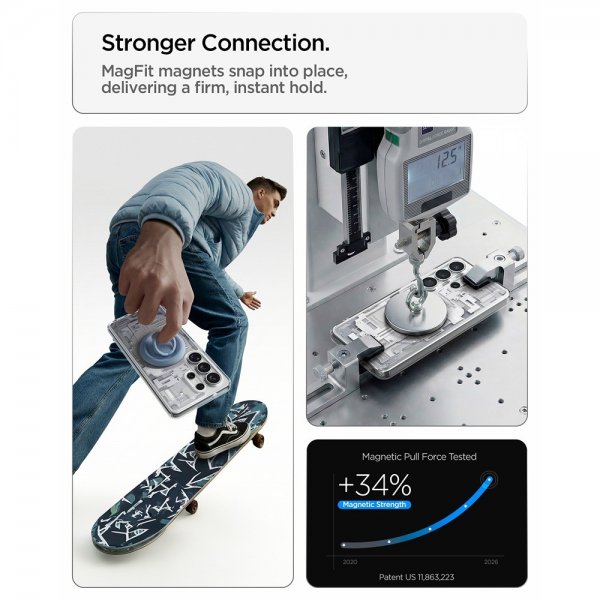 Spigen Samsung Galaxy S26 Ultra Deksel Ultra Hybrid MagFit Zero One Hvit