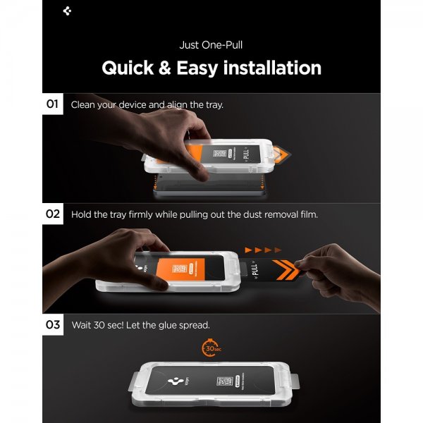 Spigen Samsung Galaxy S26 Ultra Skjermbeskytter GLAS.tR EZ Fit Pro 2-pakning