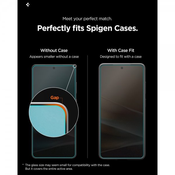 Spigen Samsung Galaxy S26 Ultra Skjermbeskytter GLAS.tR EZ Fit Pro Privacy 2-pakning