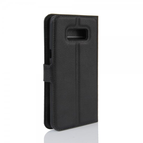 Samsung Galaxy S8 Etui Litchi Svart