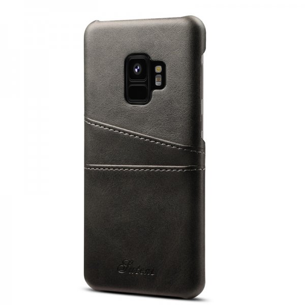 Samsung Galaxy S9 Deksel Kortlomme PU-skinn Svart