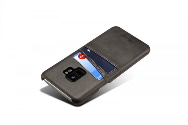 Samsung Galaxy S9 Deksel Kortlomme PU-skinn Svart