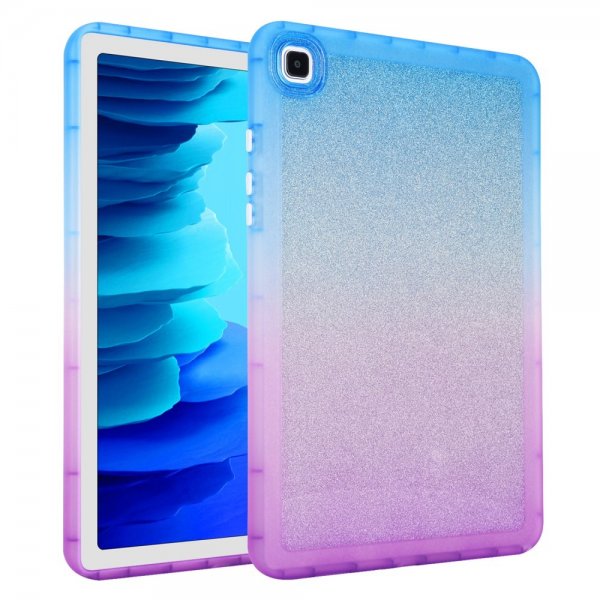 Samsung Galaxy Tab A7 Deksel Glitter Gradient Blå Lilla