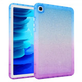 Samsung Galaxy Tab A7 Deksel Glitter Gradient Blå Lilla