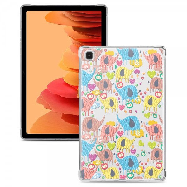 Samsung Galaxy Tab A7 Deksel Motiv Fargerik Elefanter