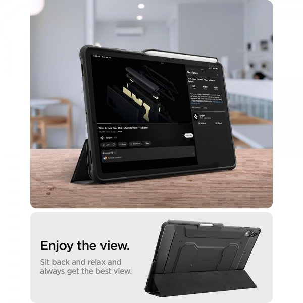 Spigen Samsung Galaxy Tab S11 Etui Rugged Armor Pro Matte Black