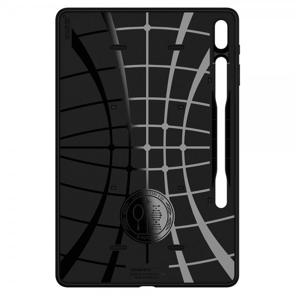 Spigen Samsung Galaxy Tab S7 Plus/Tab S8 Plus Deksel Tough Armor Pro Svart