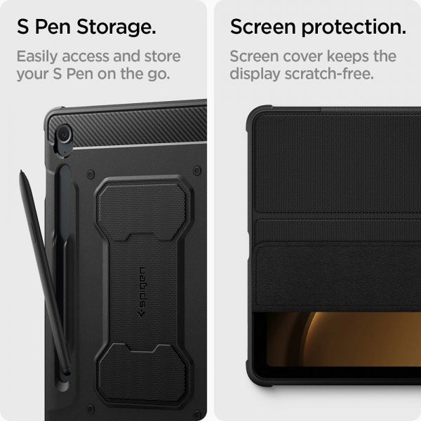 Spigen Samsung Galaxy Tab S9 FE Etui Rugged Armor Pro Svart