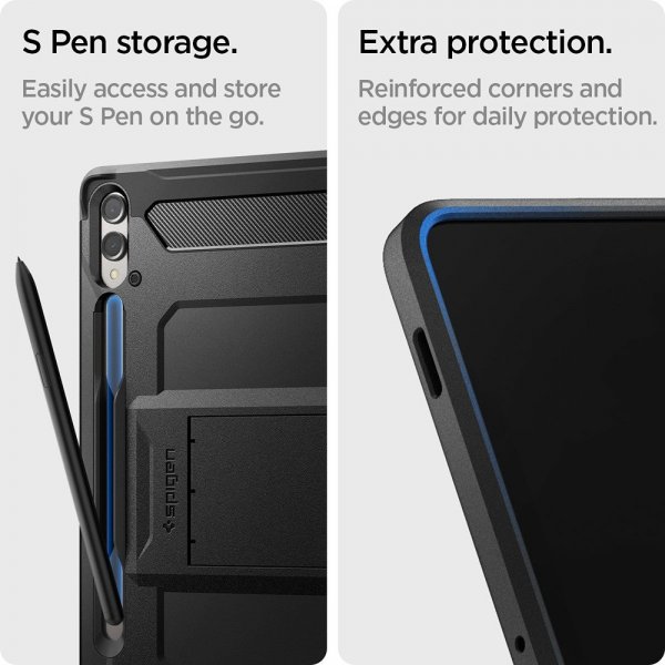 Spigen Samsung Galaxy Tab S9 Plus/Galaxy Tab S10 Plus Deksel Tough Armor Pro Svart