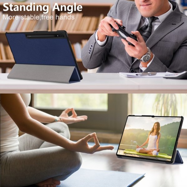 Samsung Galaxy Tab S9 Ultra Etui Trifold Blå