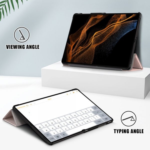 Samsung Galaxy Tab S9 Ultra Etui Trifold Rosegull