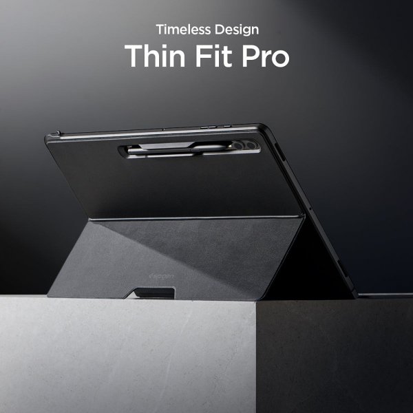 Spigen Samsung Galaxy Tab S8 Ultra/S9 Ultra/S10 Ultra Deksel Thin Fit Pro Svart