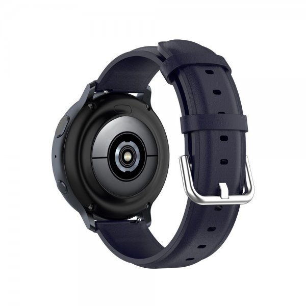 Samsung Galaxy Watch 20mm Armbånd Ekte Skinn Blå