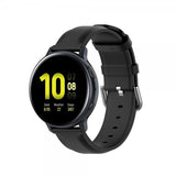 Samsung Galaxy Watch 20mm Armbånd Ekte Skinn Svart