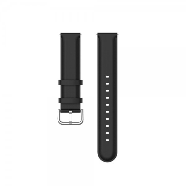 Samsung Galaxy Watch 20mm Armbånd Ekte Skinn Svart