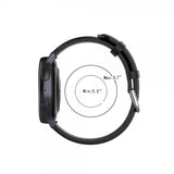 Samsung Galaxy Watch 20mm Armbånd Ekte Skinn Svart