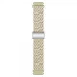Samsung Galaxy Watch 20mm Armbånd Flettet Nylon Krem Hvit