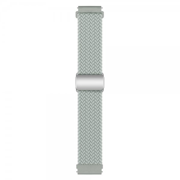 Samsung Galaxy Watch 20mm Armbånd Flettet Nylon Lysegrå