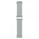 Samsung Galaxy Watch 20mm Armbånd Flettet Nylon Lysegrå