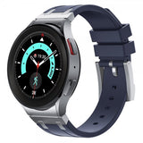Samsung Galaxy Watch 20mm Armbånd Silikon Sølv Spenne Blå