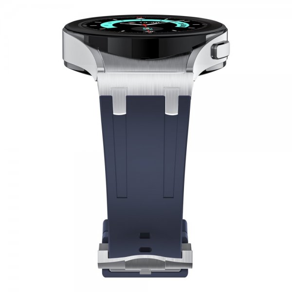 Samsung Galaxy Watch 20mm Armbånd Silikon Sølv Spenne Blå