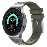 Samsung Galaxy Watch 20mm Armbånd Silikon Sølv Spenne Grønn