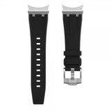 Samsung Galaxy Watch 20mm Armbånd Silikon Sølv Spenne Svart