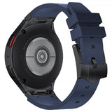 Samsung Galaxy Watch 20mm Armbånd Silikon Svart Spenne Blå