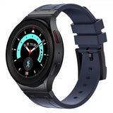Samsung Galaxy Watch 20mm Armbånd Silikon Svart Spenne Blå