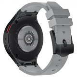 Samsung Galaxy Watch 20mm Armbånd Silikon Svart Spenne Grå