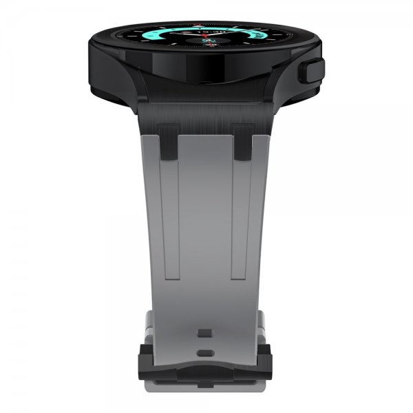 Samsung Galaxy Watch 20mm Armbånd Silikon Svart Spenne Grå