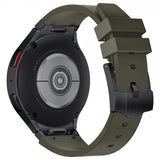 Samsung Galaxy Watch 20mm Armbånd Silikon Svart Spenne Grønn