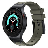 Samsung Galaxy Watch 20mm Armbånd Silikon Svart Spenne Grønn