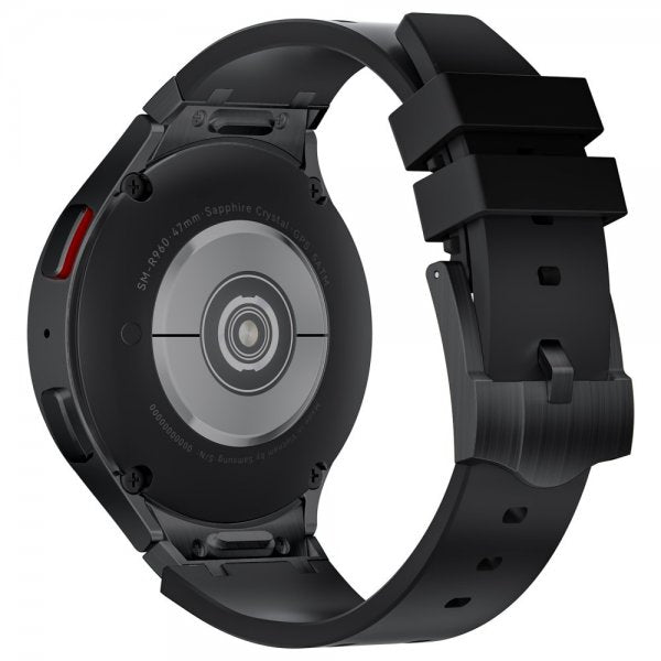 Samsung Galaxy Watch 20mm Armbånd Silikon Svart Spenne Svart