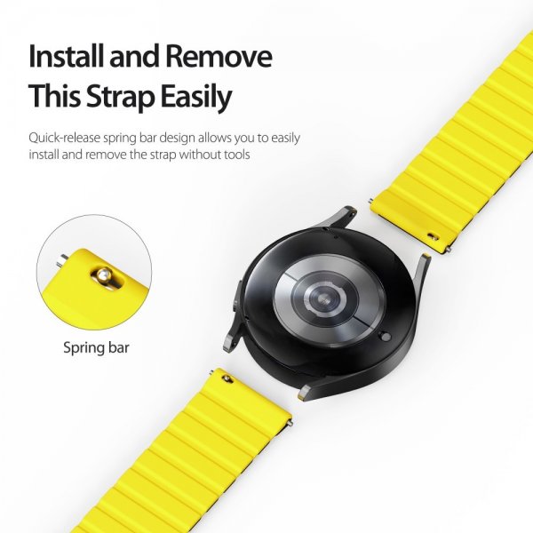 Dux Ducis Samsung Galaxy Watch 20mm Armbånd LD Series Gul