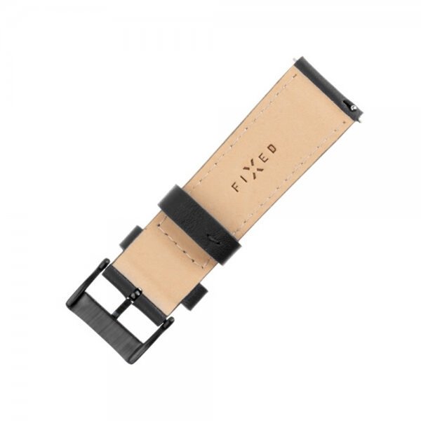 Fixed Samsung Galaxy Watch 20mm Armbånd Leather Strap Svart