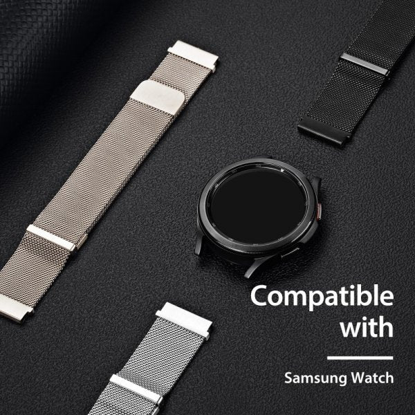 Dux Ducis Samsung Galaxy Watch 20mm Armbånd Milanese Starlight Silver