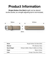 Ringke Samsung Galaxy Watch 20mm Armbånd Rubber One Bold Band Gray Sand