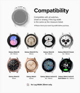 Ringke Samsung Galaxy Watch 20mm Armbånd Rubber One Bold Band Gray Sand