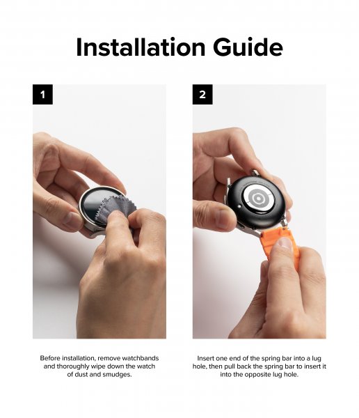Ringke Samsung Galaxy Watch 20mm Armbånd Rubber One Bold Band Oransje